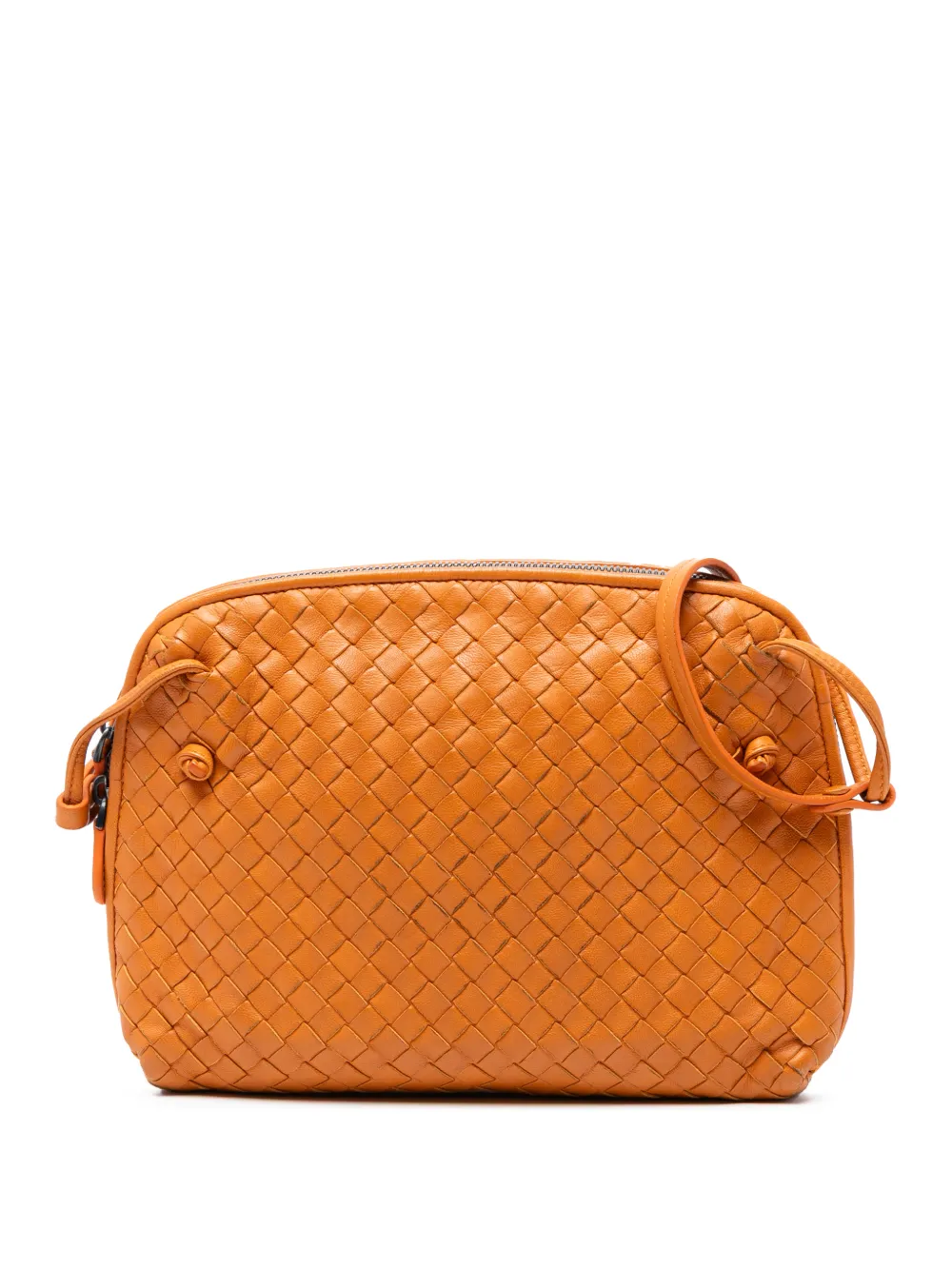 Bottega Veneta Pre-Owned 2012-2025 Nappa Intrecciato Nodini crossbody bag - Arancione