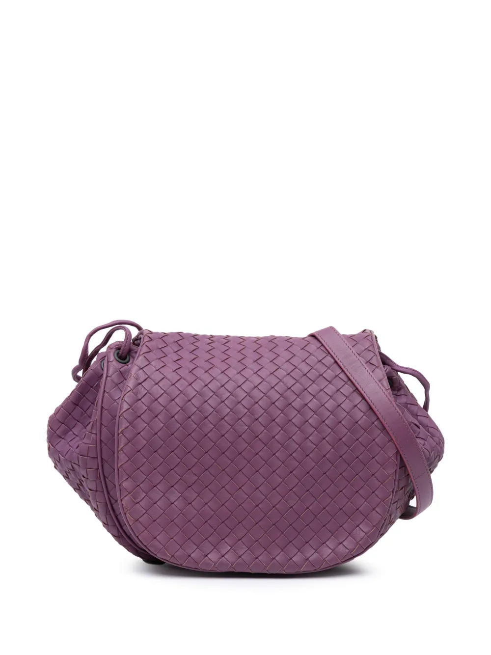 Bottega Veneta Pre-Owned 2012-2024 Nappa Intrecciato Flap crossbody bag - Viola