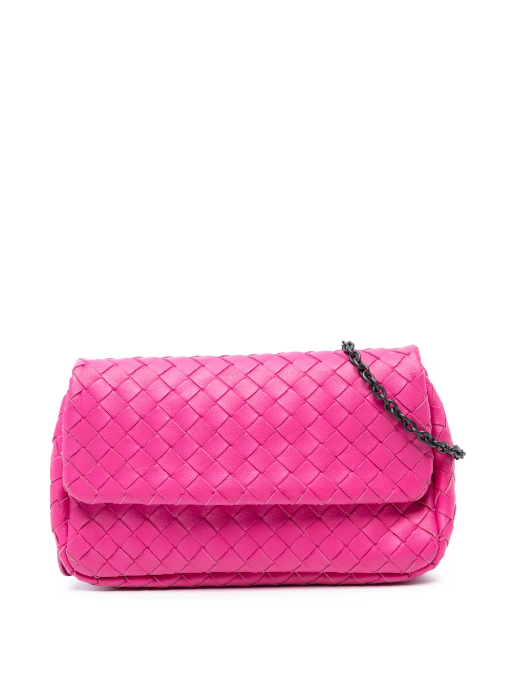 Bottega Veneta Pre-Owned 2012-2025 Mini Nappa Intrecciato Expandable Chain Flap crossbody bag - Rosa