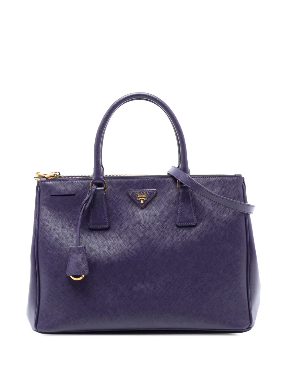 Prada Pre-Owned 2013-2025 Medium Saffiano Lux Galleria Double Zip satchel - Viola