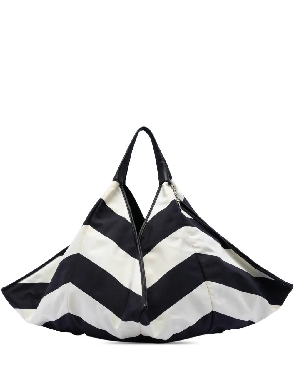 CHANEL Pre-Owned 2019 CC Canvas Stripe tote bag - Nero