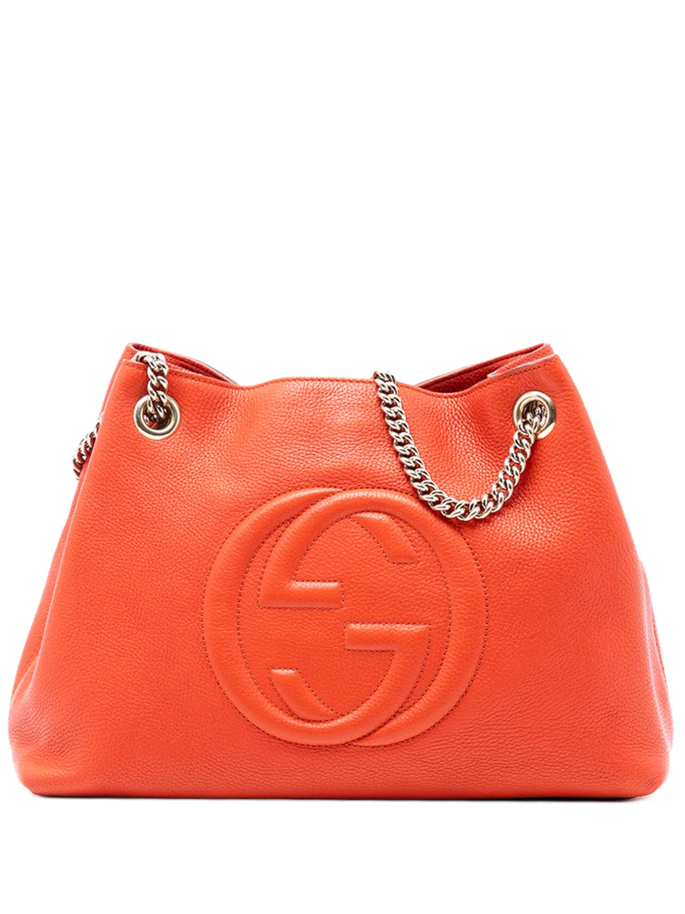 Gucci Pre-Owned 2016-2025 Medium Leather Soho Chain tote bag - Arancione