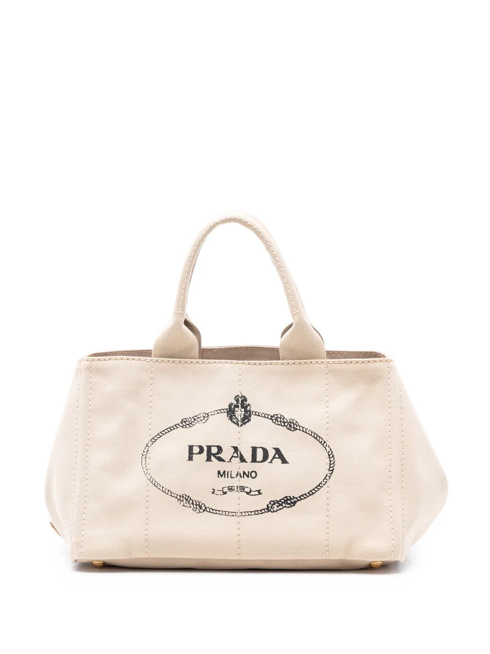 Prada Pre-Owned 2013-2026 Canvas Canapa Logo satchel - Toni neutri