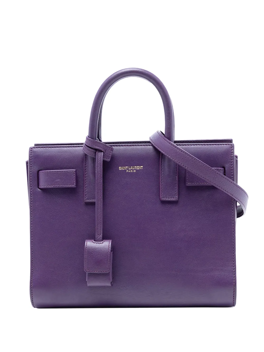 Saint Laurent Pre-Owned 2014 Nano Leather Sac de Jour satchel - Viola