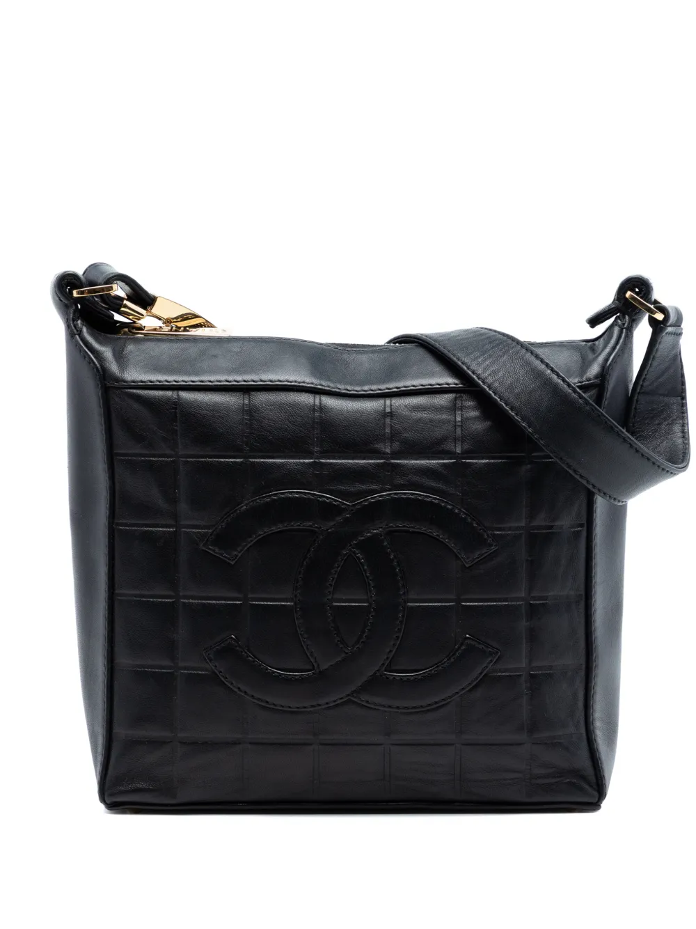 CHANEL Pre-Owned 2002-2003 CC Chocolate Bar Lambskin shoulder bag - Nero