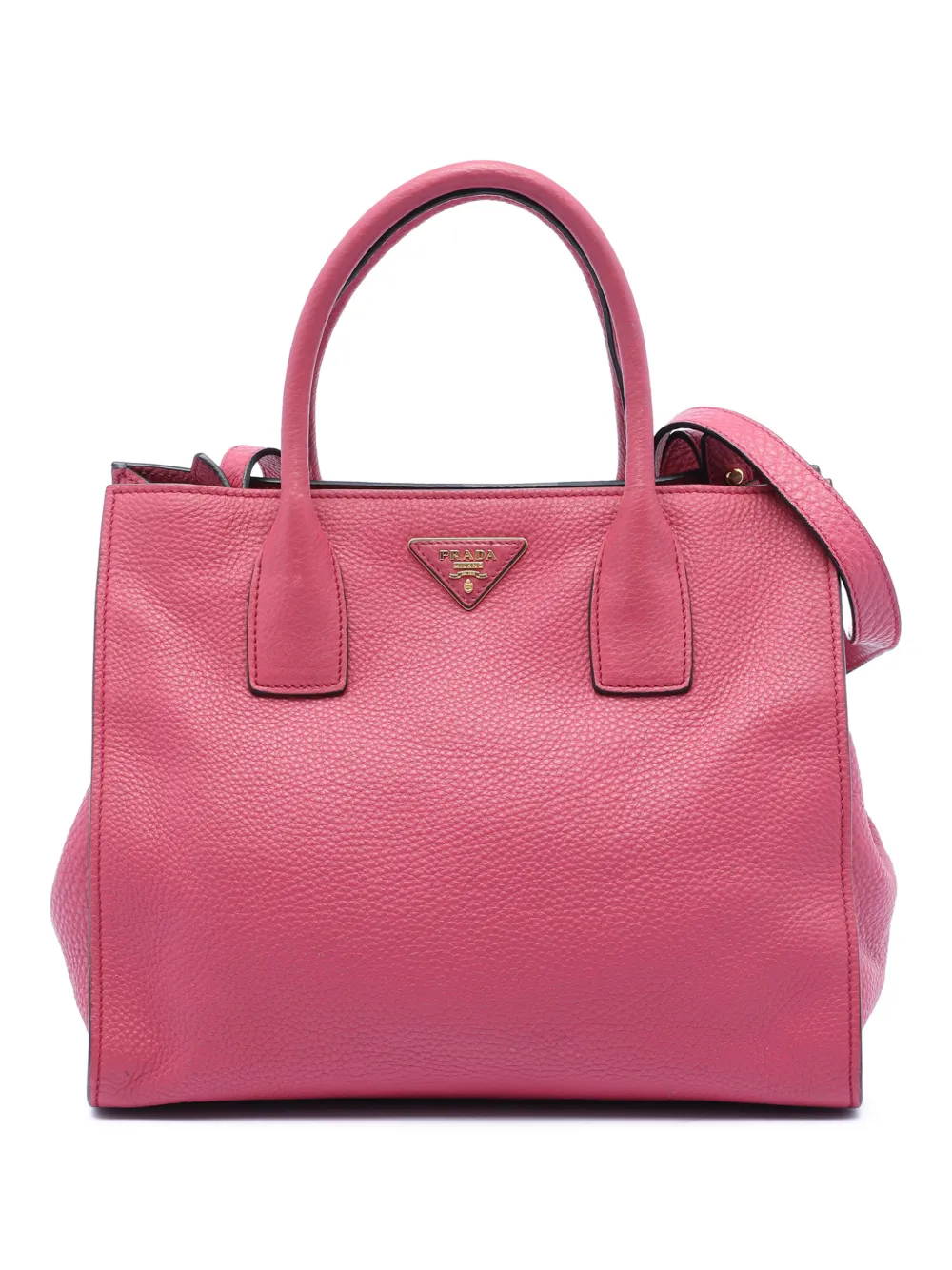 Prada Pre-Owned 2000-2025 Vitello Daino Open Convertible Tote satchel - Rosa