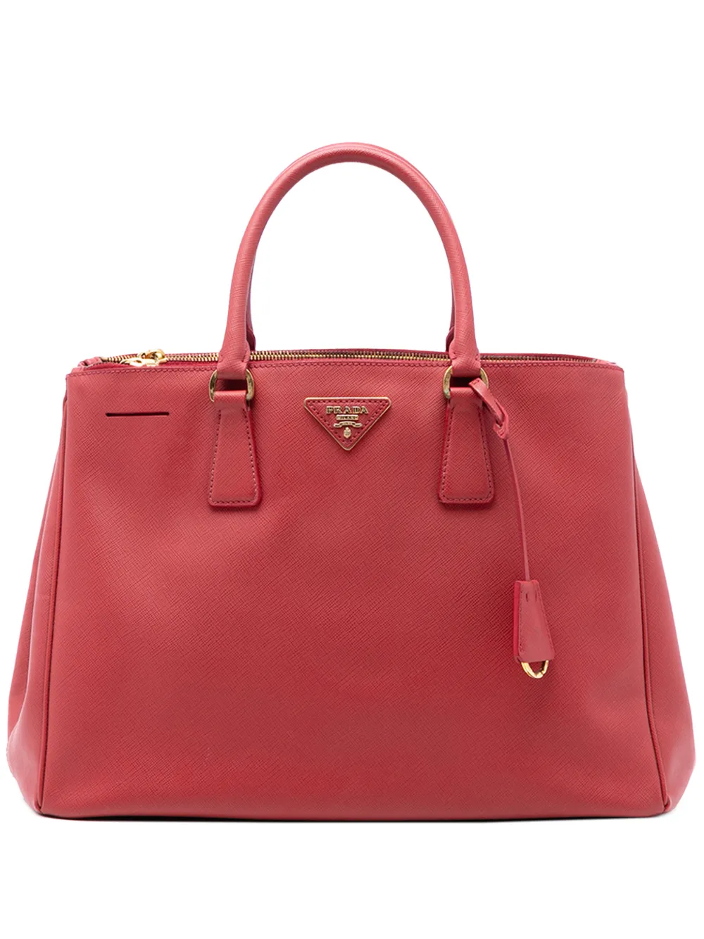 Prada Pre-Owned 2010-2026 Large Saffiano Lux Galleria Double Zip satchel - Rosso