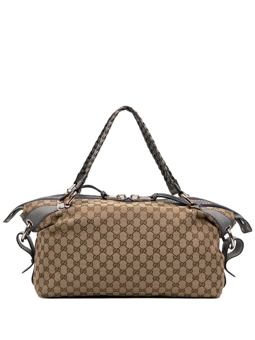 Gucci Pre-Owned 2016-2026 Medium GG Canvas Bamboo Bar tote bag - Toni neutri