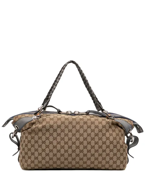 Gucci Pre-Owned 2016-2026 Medium GG Canvas Bamboo Bar tote bag