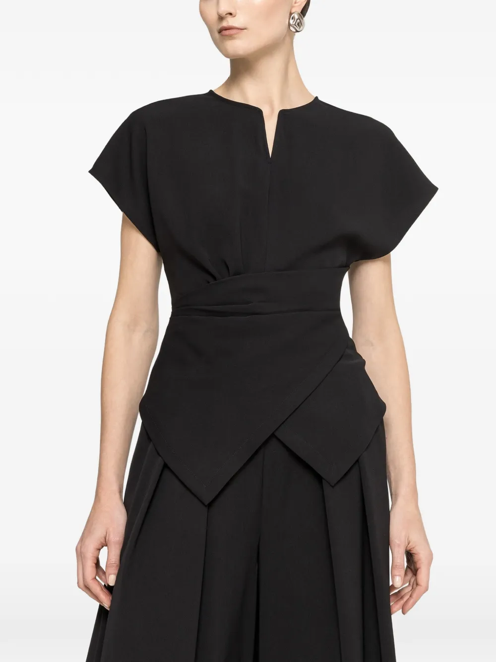 NISSA short-sleeve top - Nero