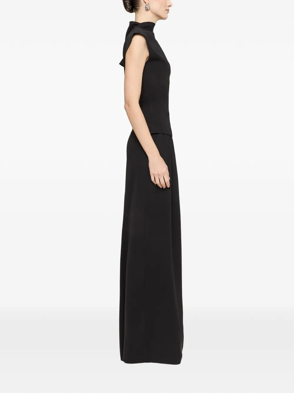 NISSA High waist palazzo broek Zwart