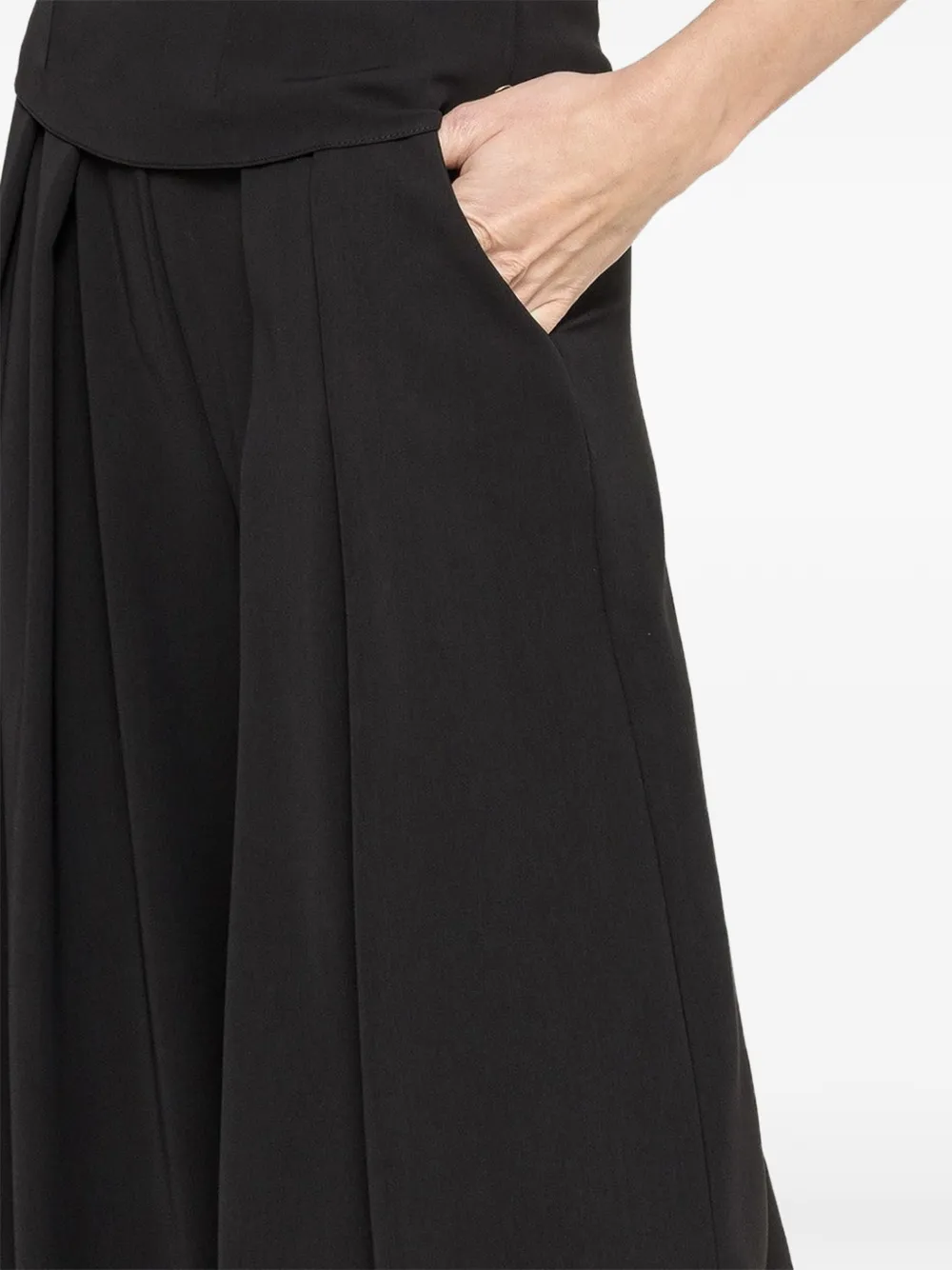 NISSA High waist palazzo broek Zwart