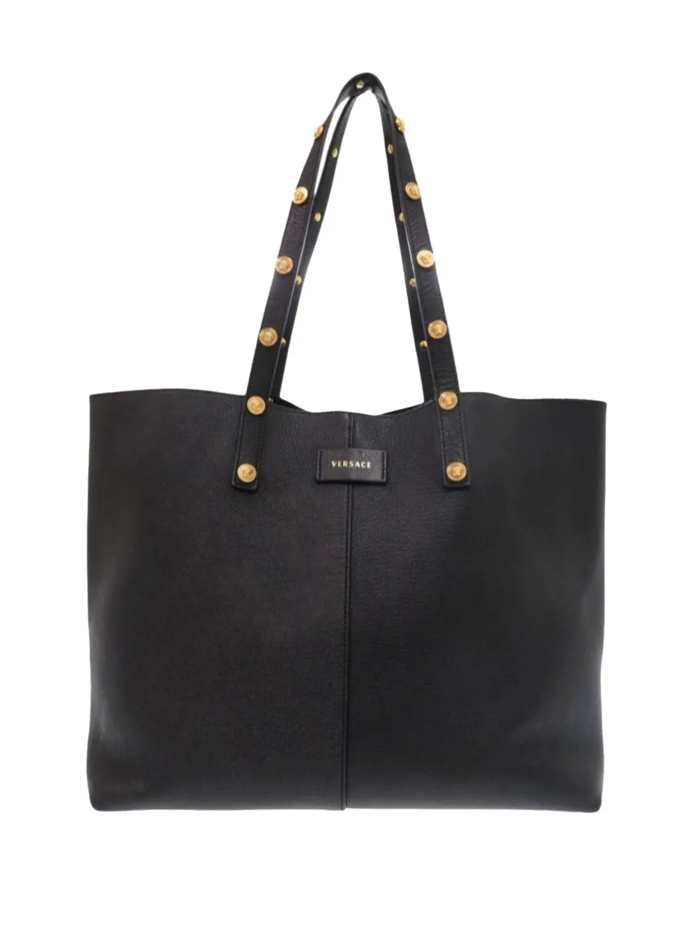 Versace Pre-Owned 2000-2025 Studded Leather La Medusa tote bag - Nero