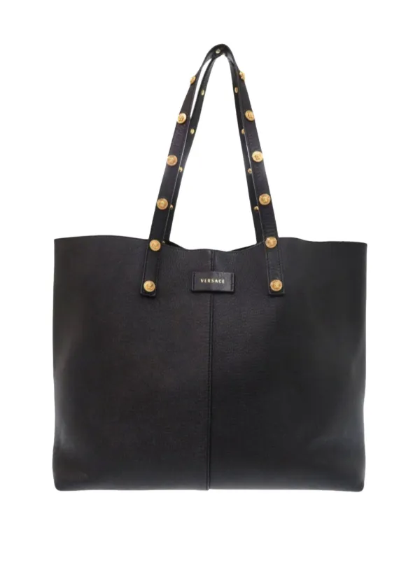 Versace Pre-Owned 2000-2025 スタッズ レザー ラ メドゥーサ 