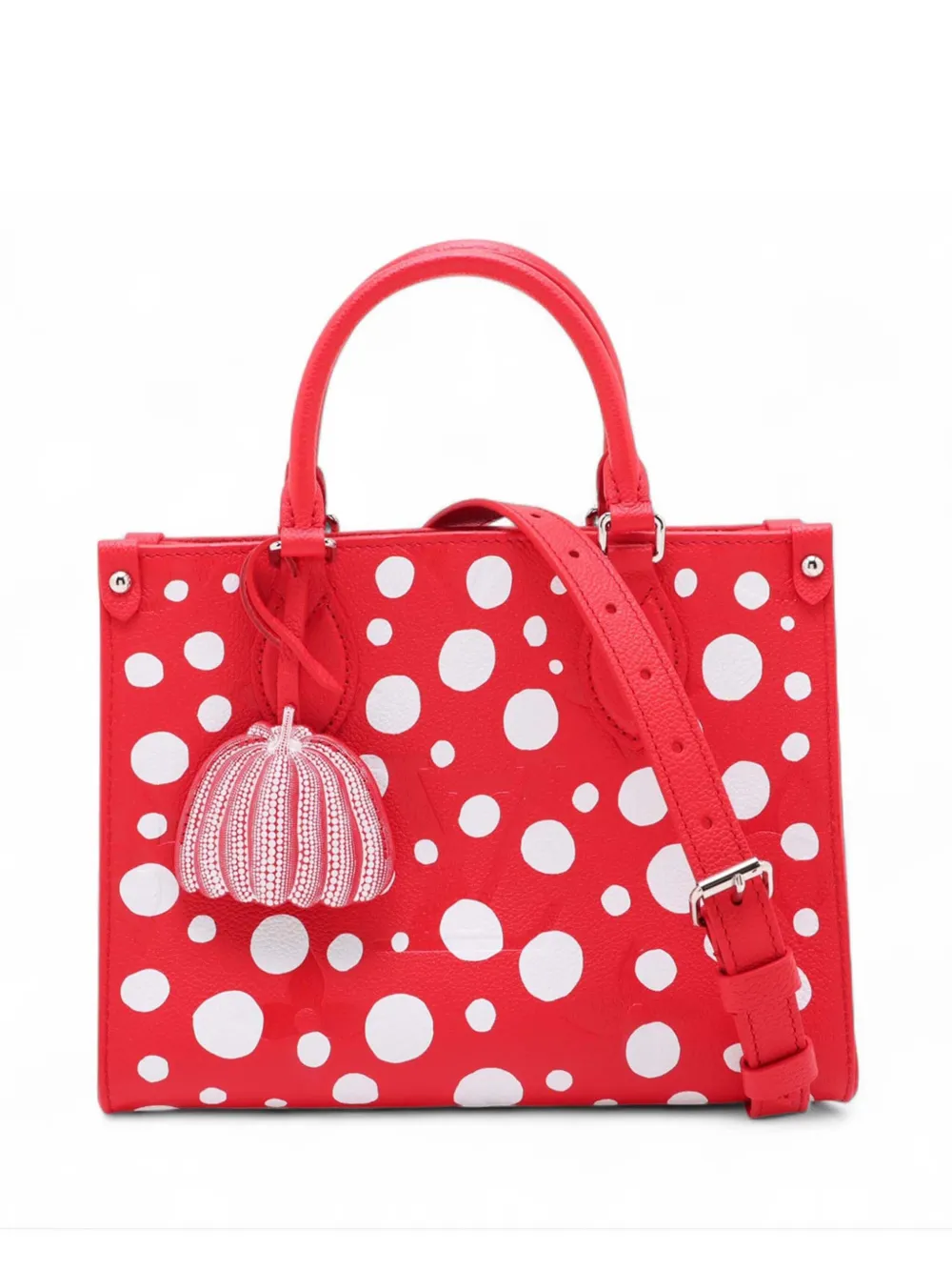 Louis Vuitton Pre-Owned 2021-2026 Yayoi Kusama Monogram Giant Empreinte OnTheGo PM satchel - Rosso