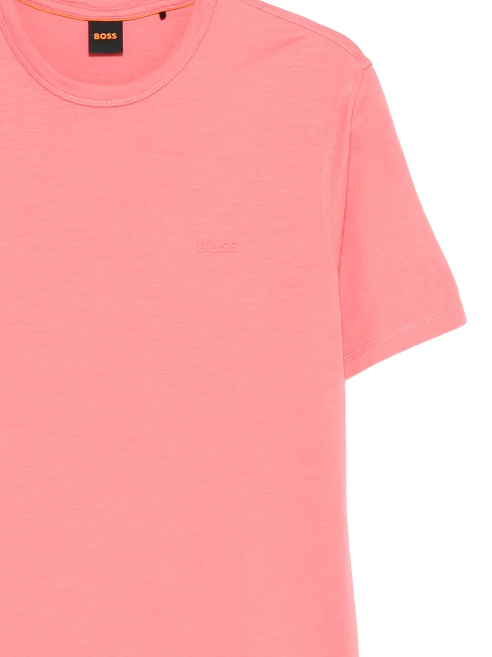 BOSS T-shirt met logodetail Roze