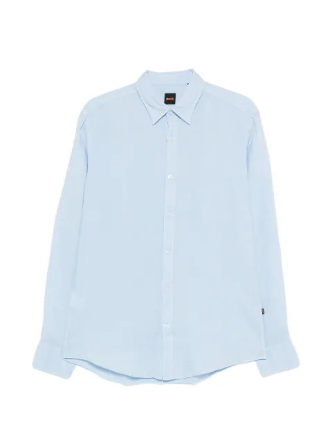 BOSS logo-embroidered shirt