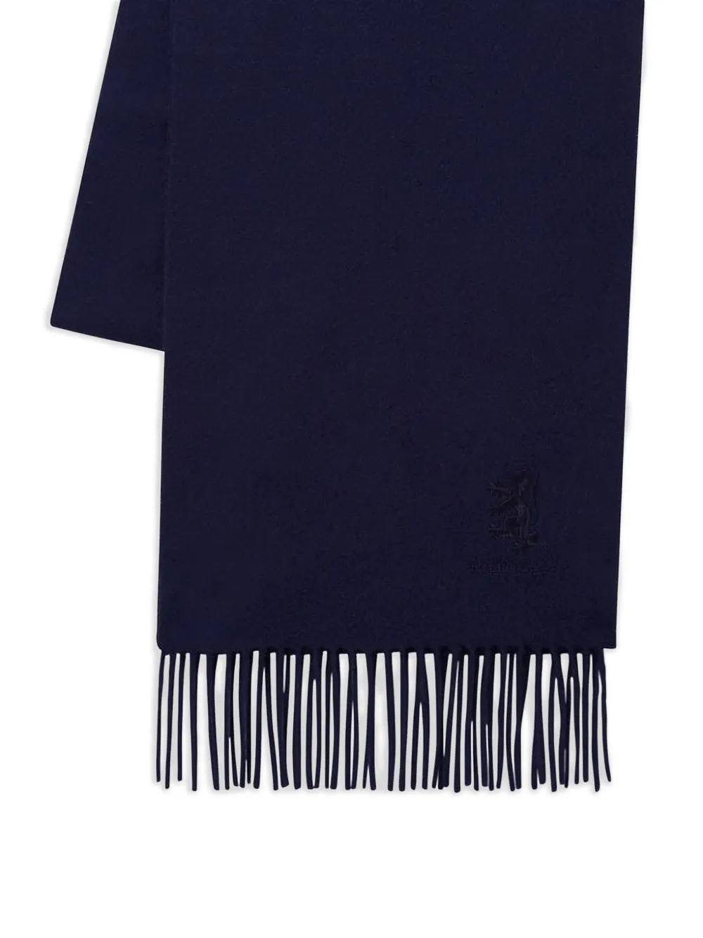 Pringle of Scotland Lamlswollen sjaal met franje Blauw