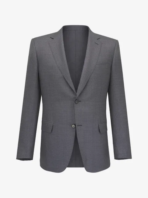 Canali notched lapels check suit
