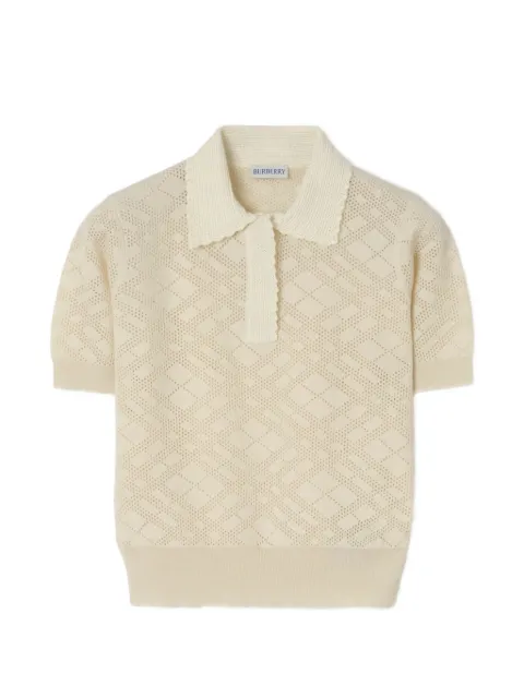 Burberry check-pattern polo top