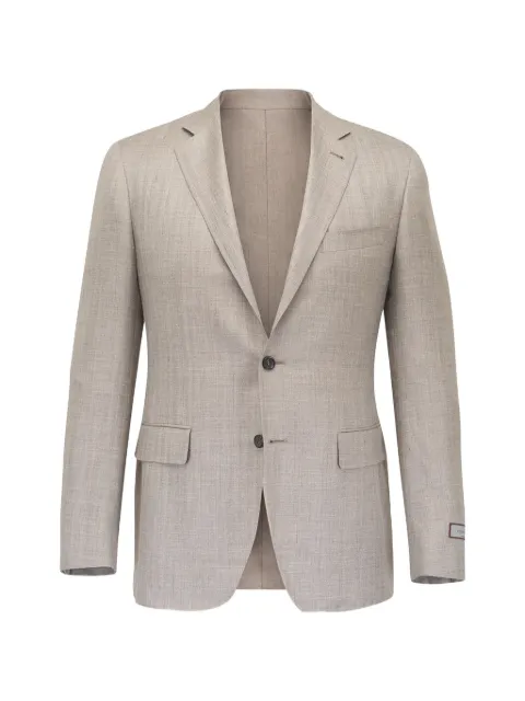 Canali flap-pockets single-breasted blazer
