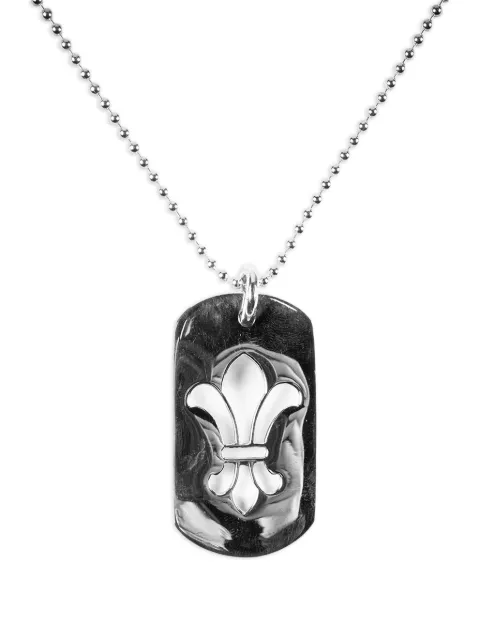 Chrome Hearts Fleur dog-tag necklace