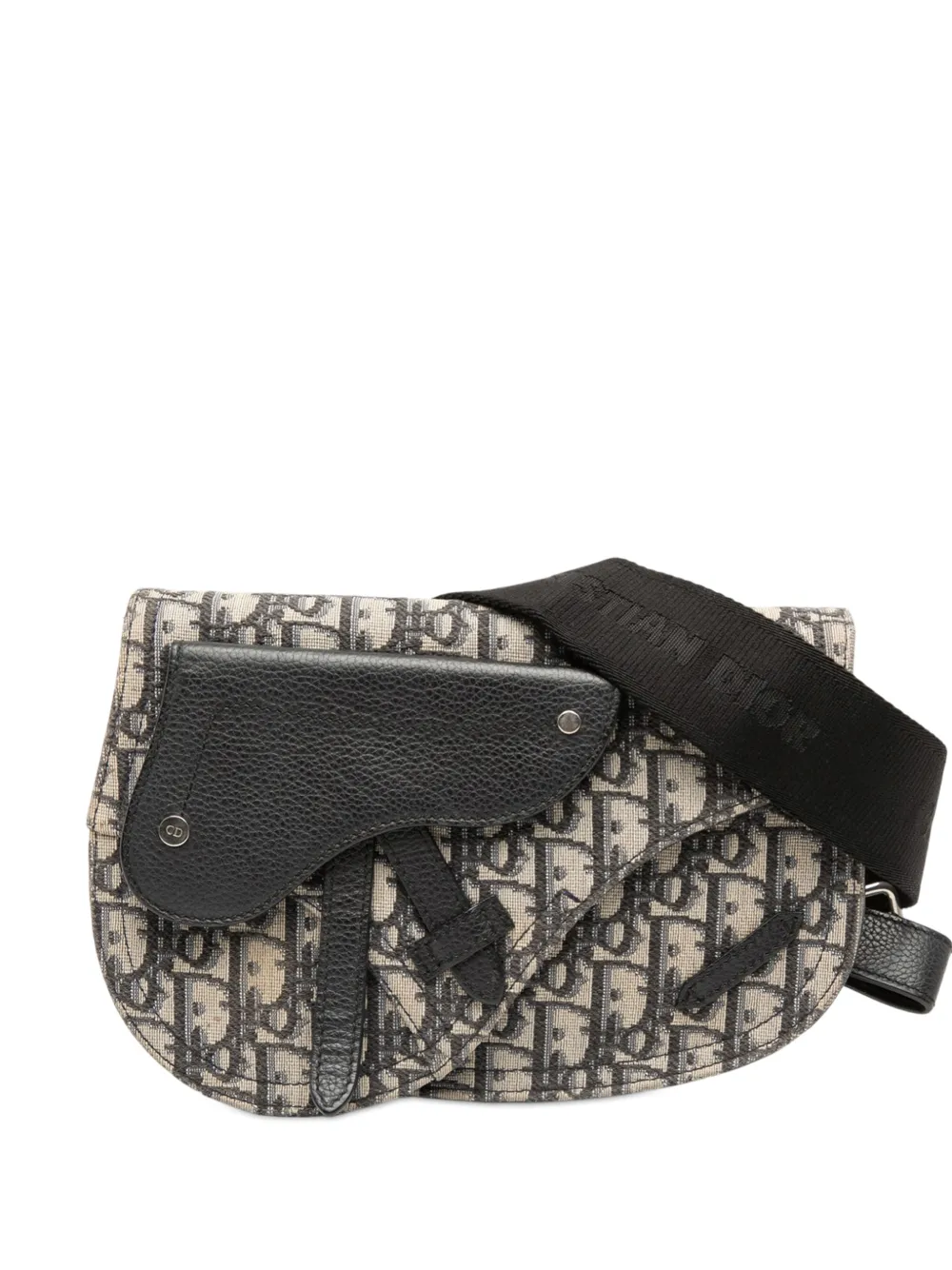 Christian Dior Pre-Owned 2020 Oblique Canvas Saddle Messenger Bag crossbody bag - Blau