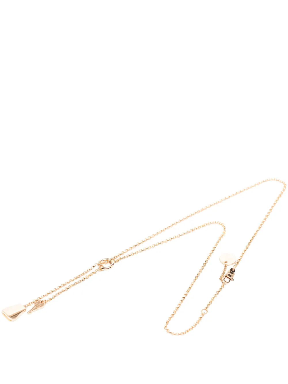 Hermès Pre-Owned 2025-2026 Small 18k Rose Gold Kelly Clochette Pendant necklace - Rosa