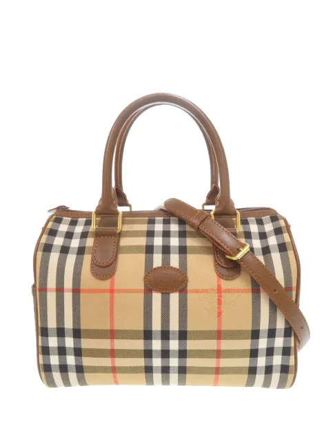 Burberry Pre-Owned 20th Century Haymarket Check Canvas Boston Bag satchel