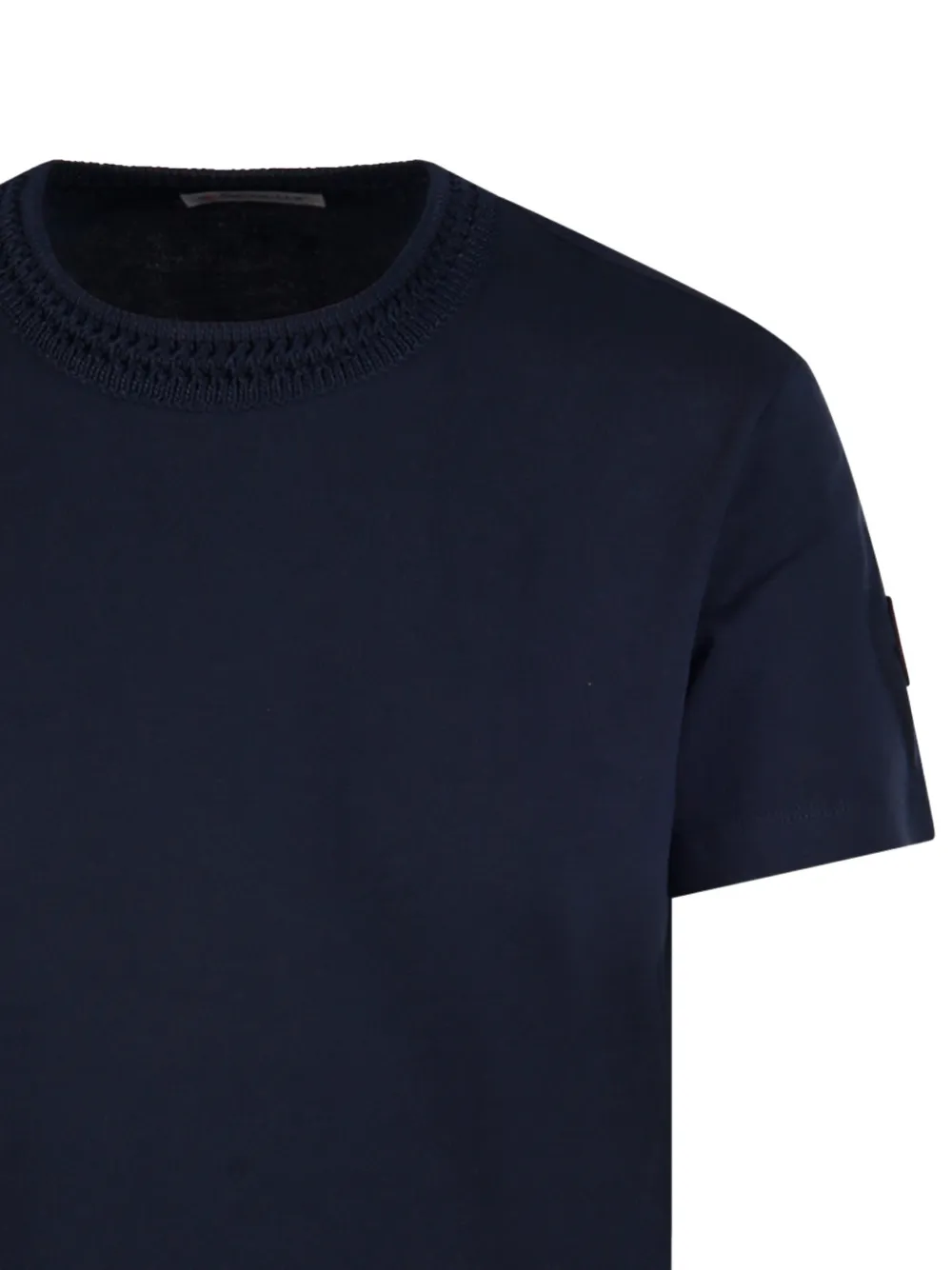Moncler Gebreid T-shirt met ronde hals Blauw