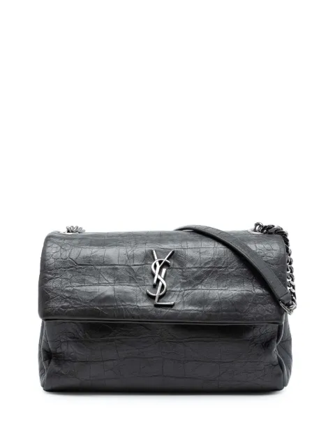 Saint Laurent Pre-Owned 2016 Medium Croc Embossed Calfskin Monogram West Hollywood crossbody bag