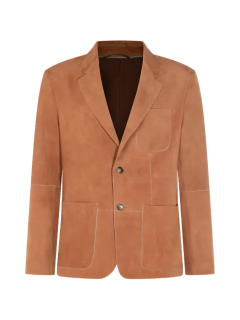 Canali single-breasted suede jacket