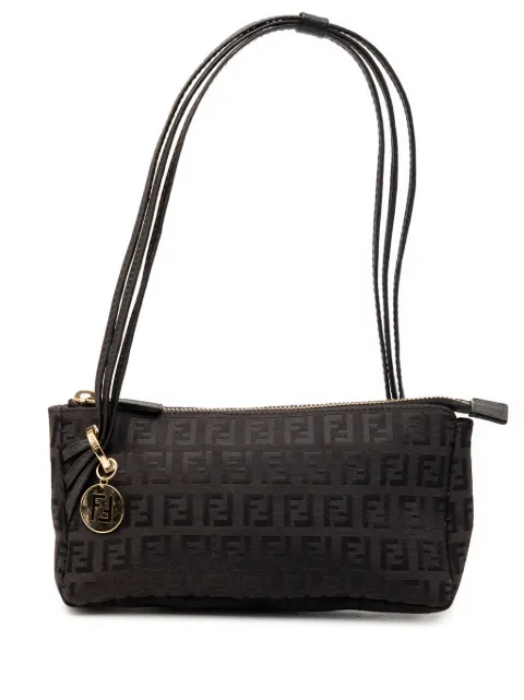 Fendi Pre-Owned bolsa de hombro de lona con triple correa y motivo Zucchino 2000-2010