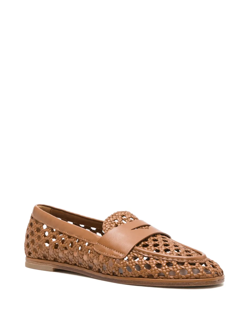 Stuart Weitzman Spencer woven loafers Bruin