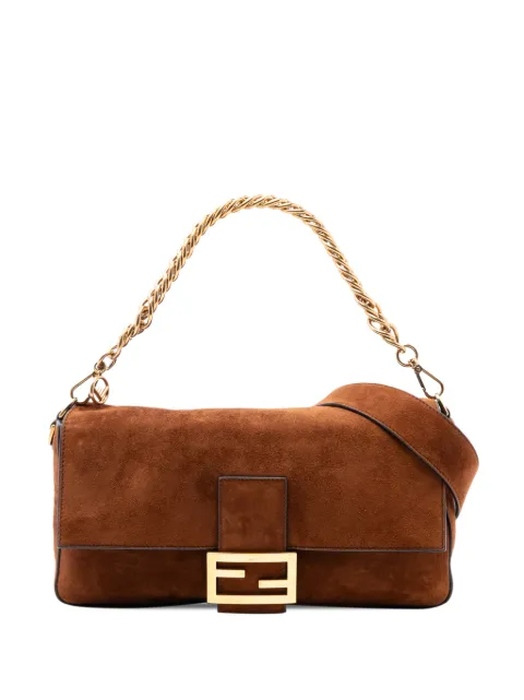 Fendi Pre-Owned 2010-2025 Large Suede Chamois Baguette satchel