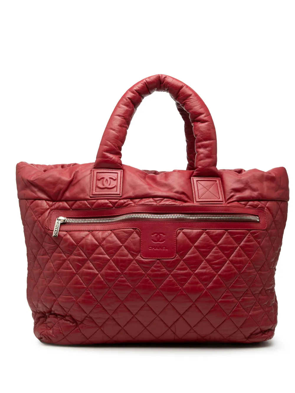 CHANEL Pre-Owned 2009-2010 Large Quilted Nylon Reversible Coco Cocoon tote bag - Rosso