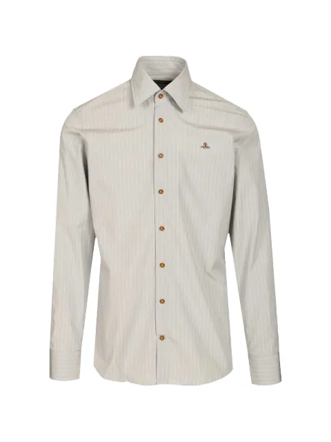 Vivienne Westwood Ghost pinstripe-logo shirt