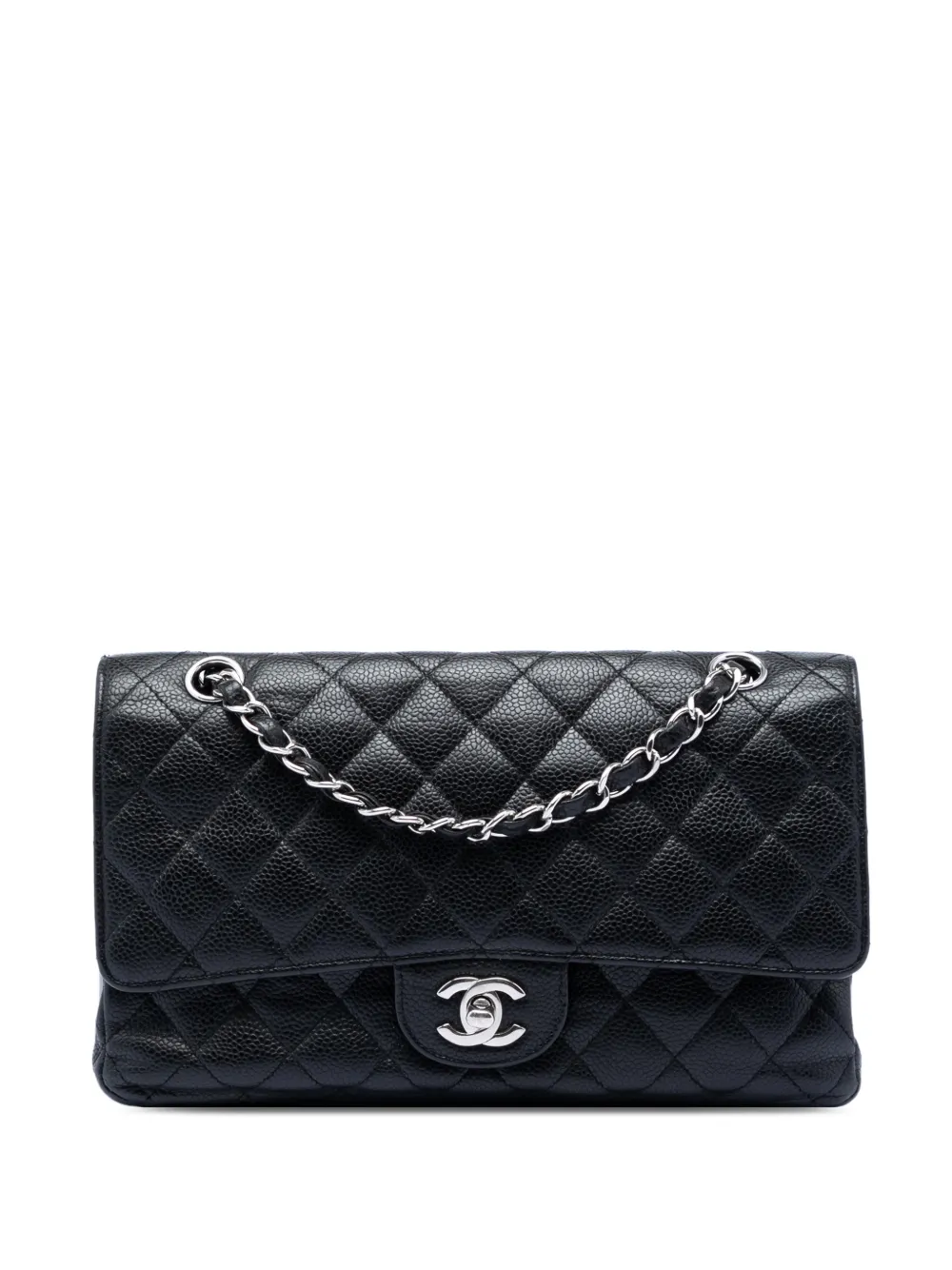 CHANEL Pre-Owned 2010-2011 Medium Classic Caviar Double Flap shoulder bag - Nero