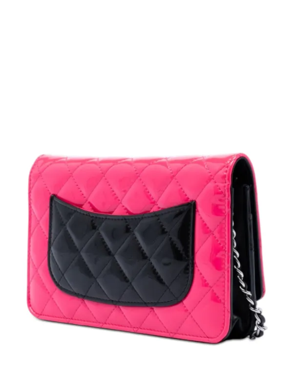 CHANEL Pre-Owned 2019 ココマーク バイカラー マトラッセ パテント 