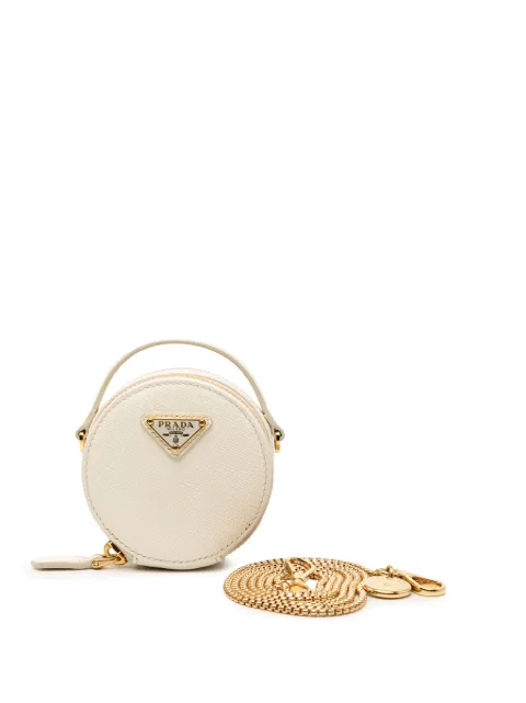 Prada Pre-Owned 2013-2026 Mini Saffiano Triangle Pouch satchel