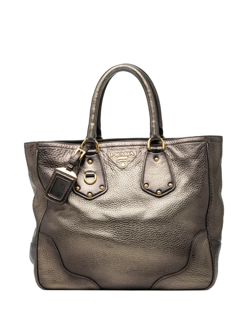 Prada Pre-Owned 2010-2026 Vitello Daino Antik Shopping Tote satchel - Marrone