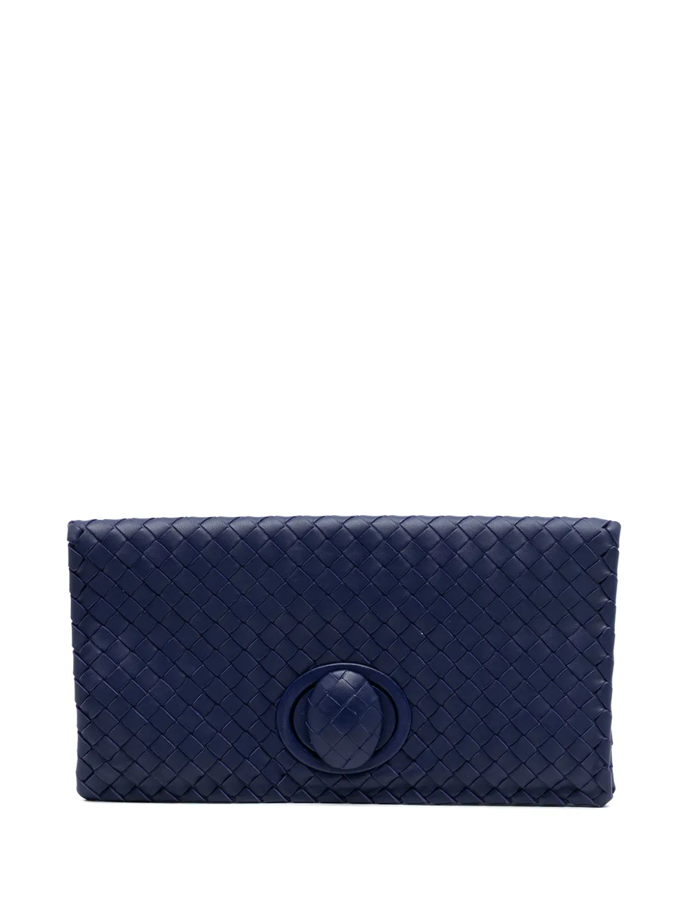 Bottega Veneta Pre-Owned 2012-2025 Nappa Intrecciato Turn Lock clutch bag - Blue