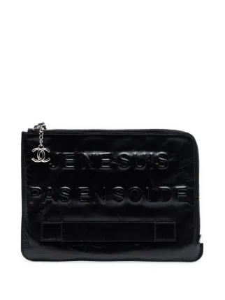 CHANEL Pre-Owned 2014-2015 ディストレスカーフスキン Je Ne Suis Pas