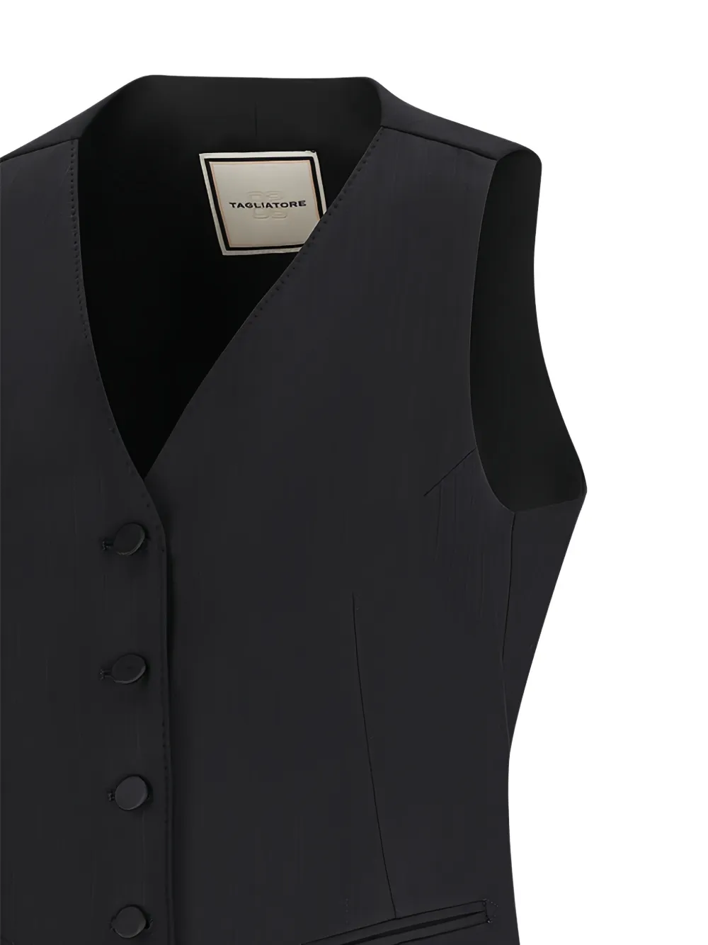 Tagliatore Gilet met knopen Zwart