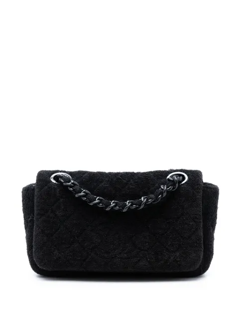 CHANEL Pre-Owned 2014-2015 CC Quilted Terry Cloth Flap shoulder bag