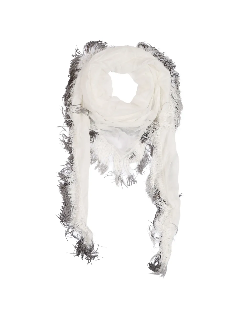 Faliero Sarti New Can Can fringe-trimmed scarf - Bianco
