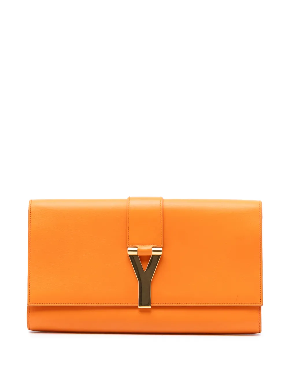 Saint Laurent Pre-Owned 2013 Leather Chyc Ligne clutch bag - Arancione