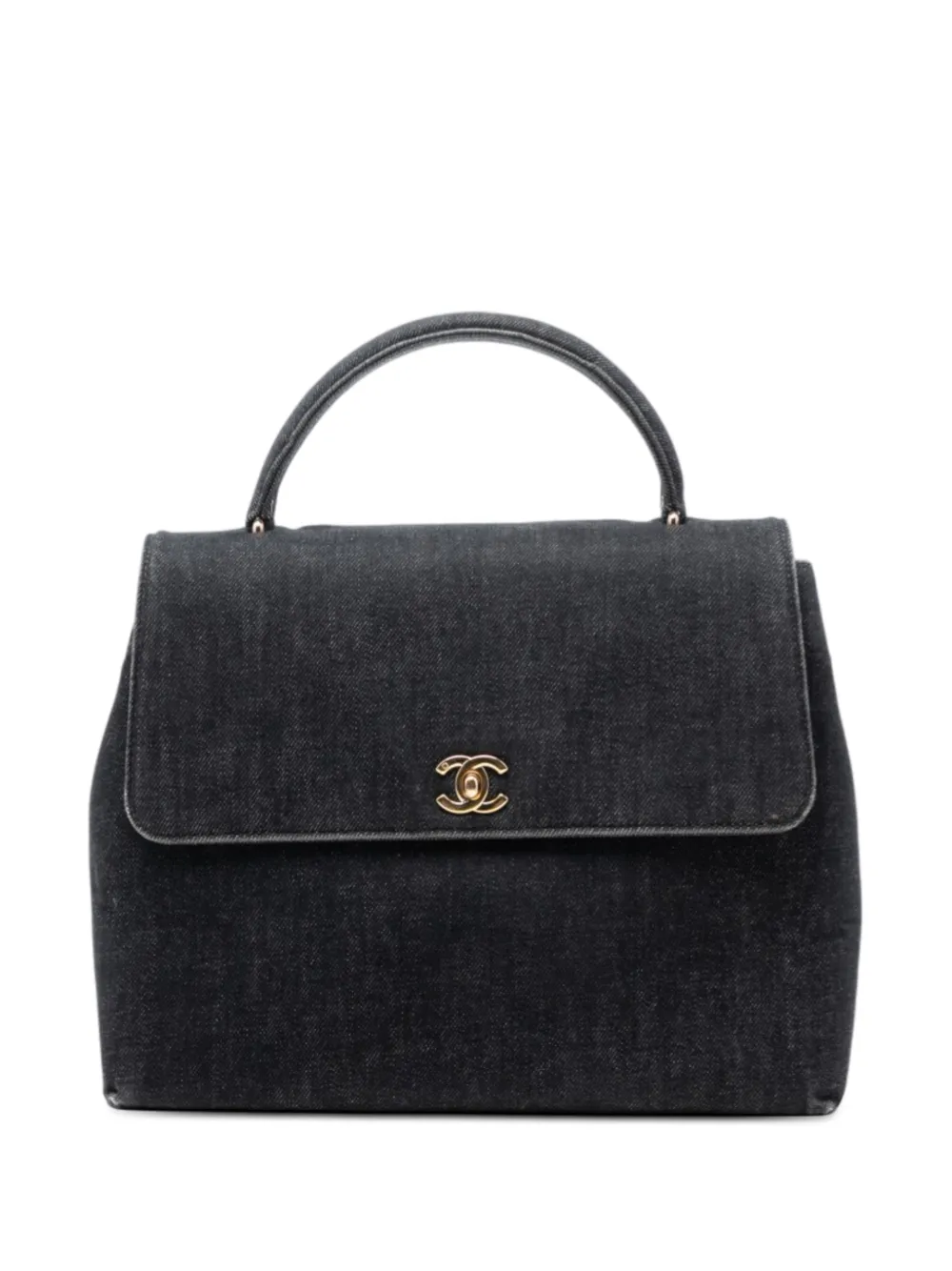 CHANEL Pre-Owned 1997-1999 CC Denim Kelly Top Handle Bag handbag - Nero