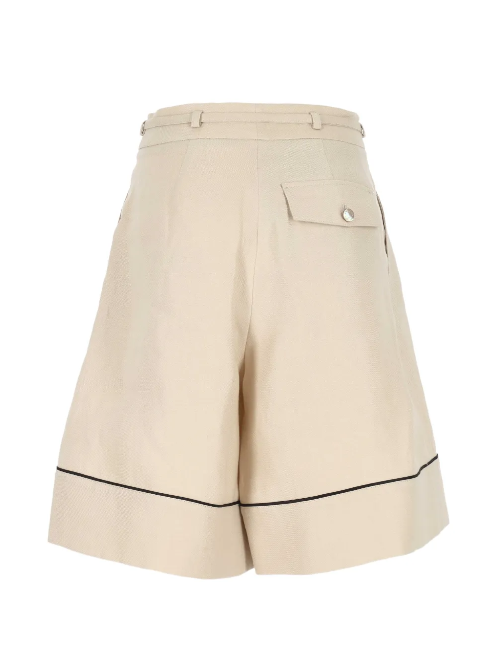 Agnona Shorts met gestrikte taille Beige