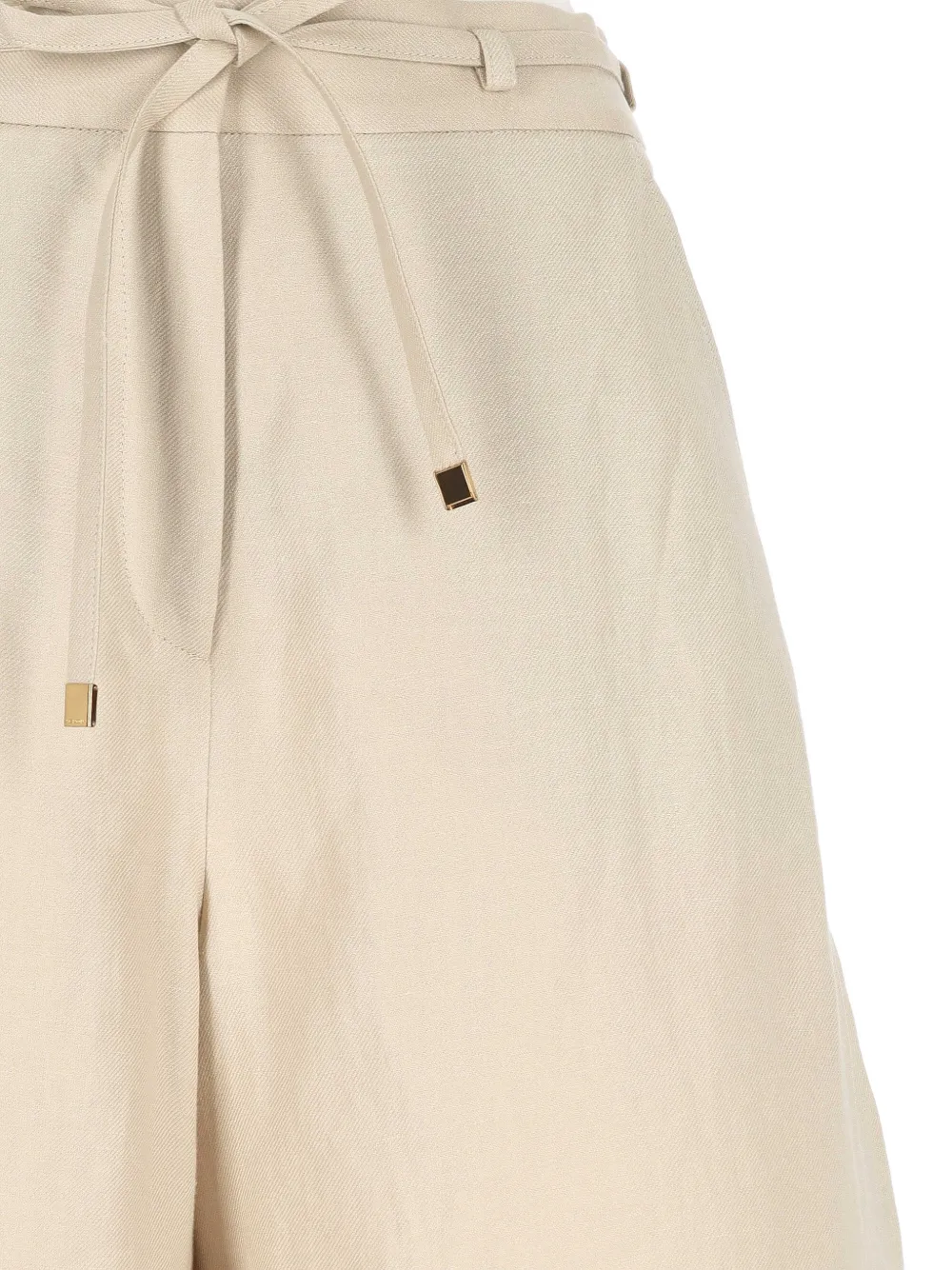 Agnona Shorts met gestrikte taille Beige